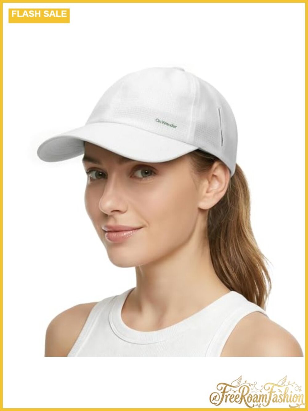 UPF 80+ Sun Protection Baseball Cap Quick-Dry Breathable Mesh Ponytail Golf Hat